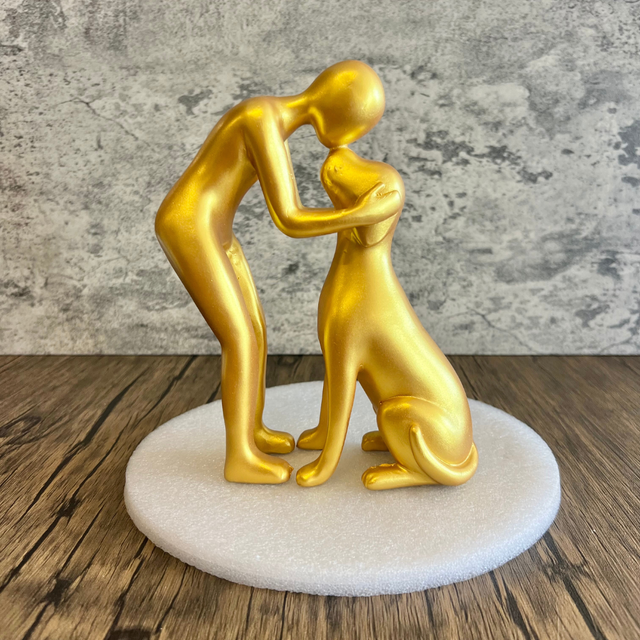 Dog Owner Sculpture
