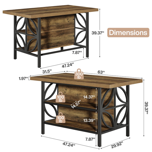 63 inch Kitchen Island lifestyle