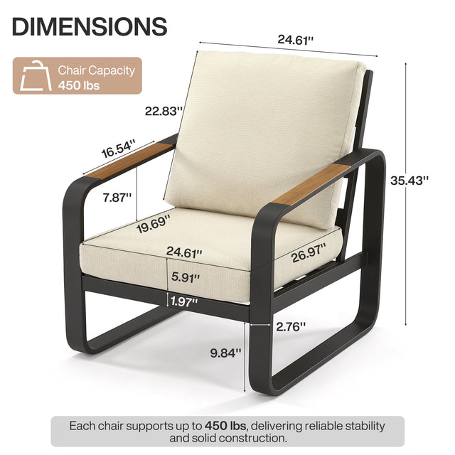 29.9" Outdoor Patio Sofa