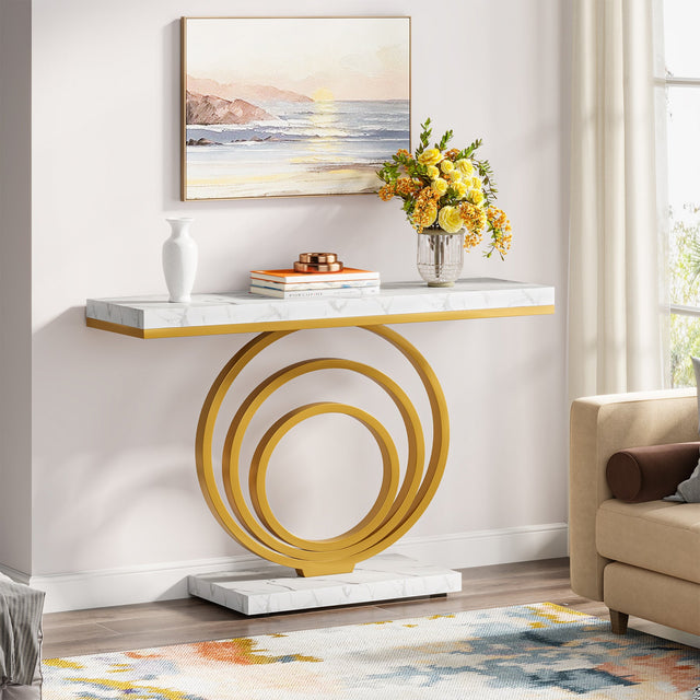 41 inch Console Table ring base closeup