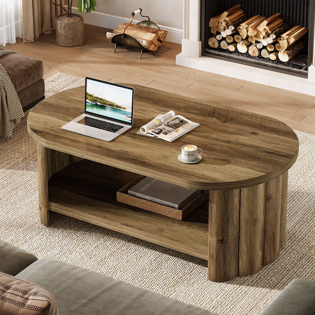 47.24 inch Oval Coffee Table side view