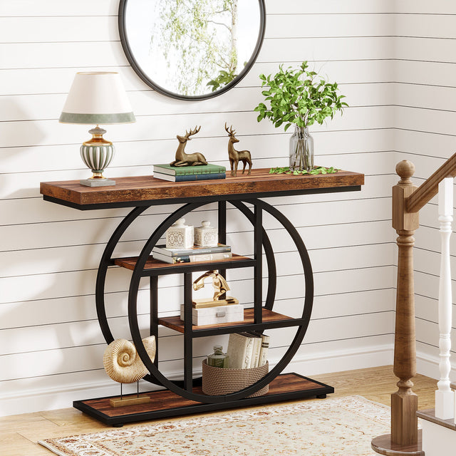 41.3 inch 4-Tier Console Table lifestyle hallway