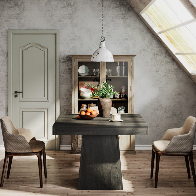 31.5" Square Dining Table, Small Farmhouse Kitchen Dinner Table for 4 People