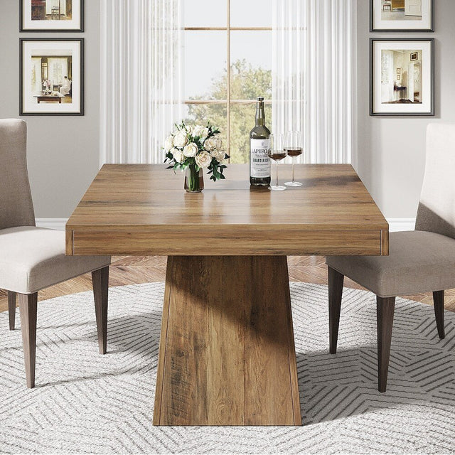 31.5" Square Dining Table, Small Farmhouse Kitchen Dinner Table for 4 People