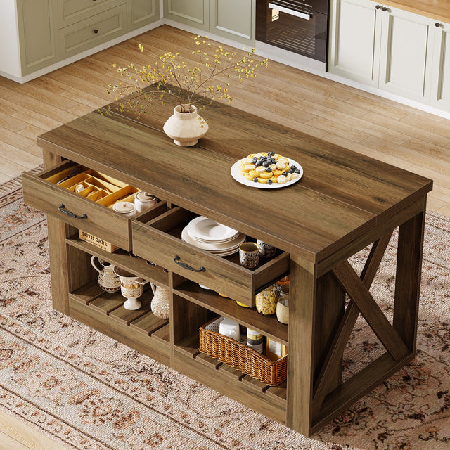 55 inch Kitchen Island drawer detail