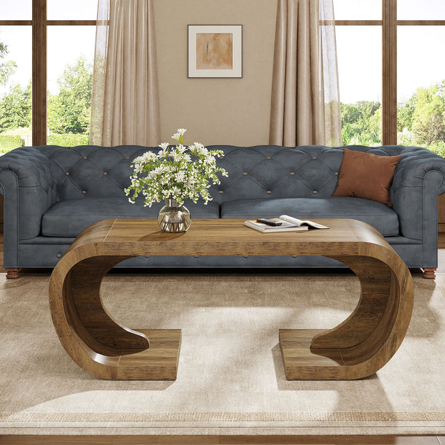 47 inch C-Shaped Coffee Table angle