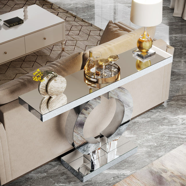 43 inch Mirrored Console Table dimensions