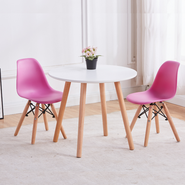 Kids table and chairs set for 2-5 year old children hot pink toddler activity table