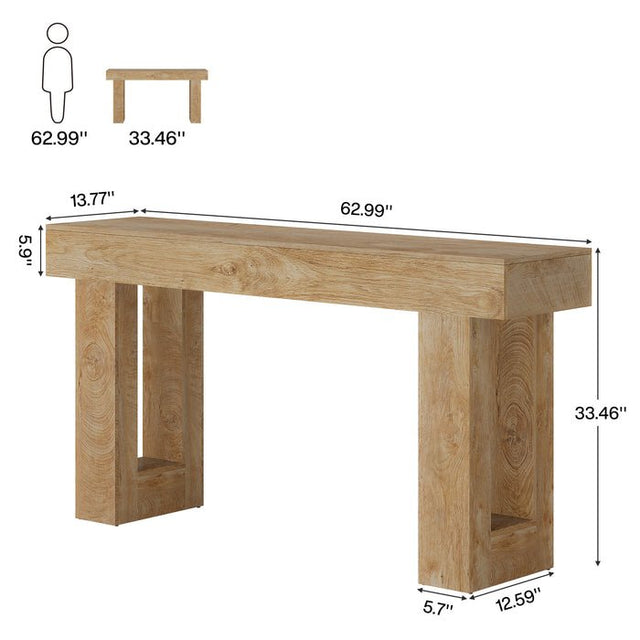 63 inch Rustic Sofa Table lifestyle entryway