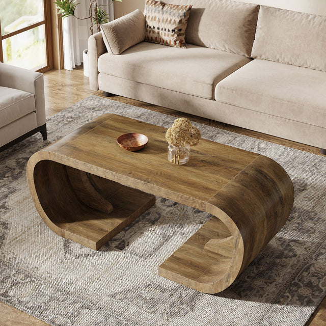 47 inch C-Shaped Coffee Table base detail