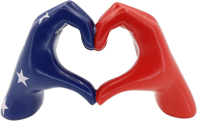 Gold Heart Gesture Statue, Heart Hands Figurine