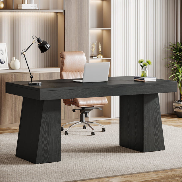 55 inch Executive Desk Black color variant