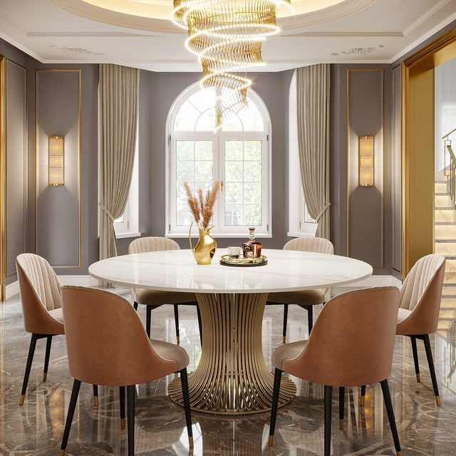 59" Round Stone Dining Table