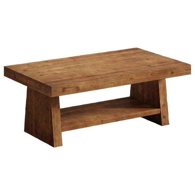 2-Tier Solid Wood Coffee Table dimensions