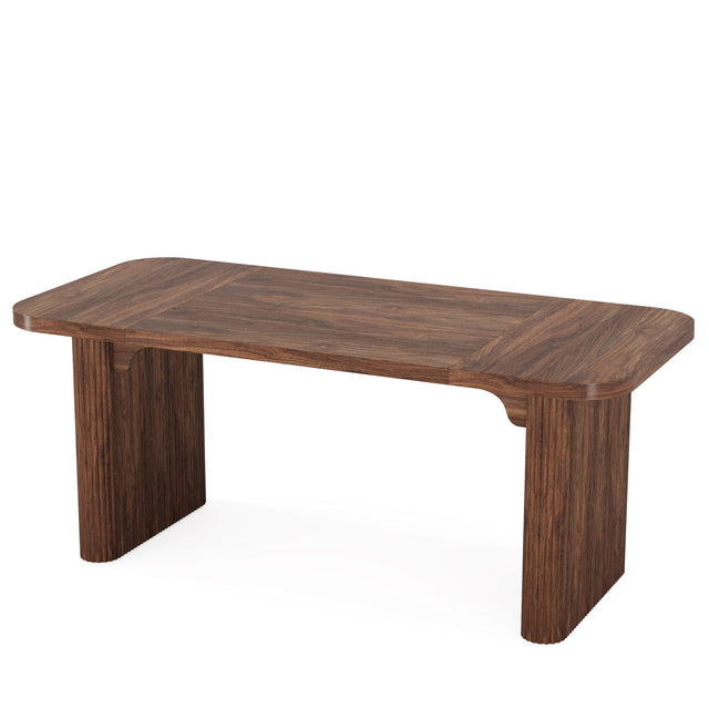 62" Rectangular Dining Table for 4-6, Simple Kitchen Dinner Table