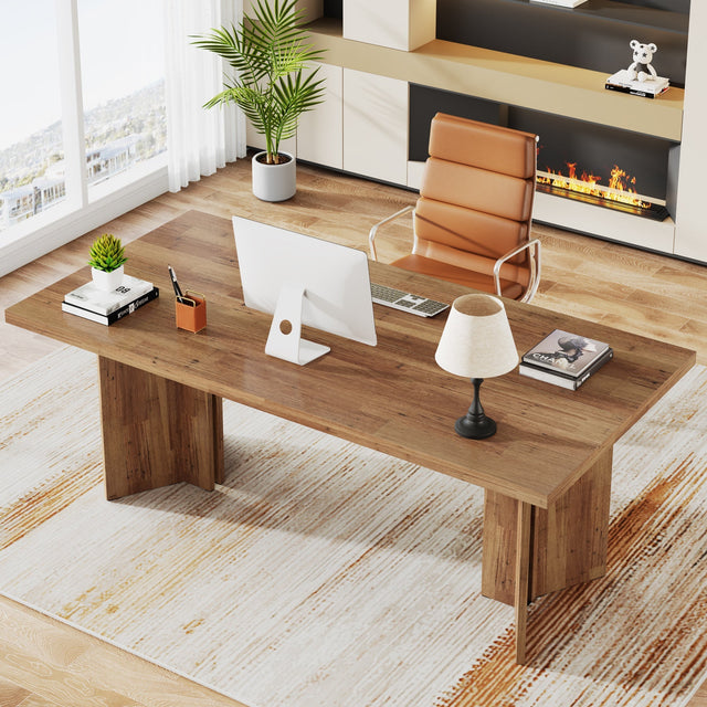 63 inch desk tabletop thickness and wood grain detail