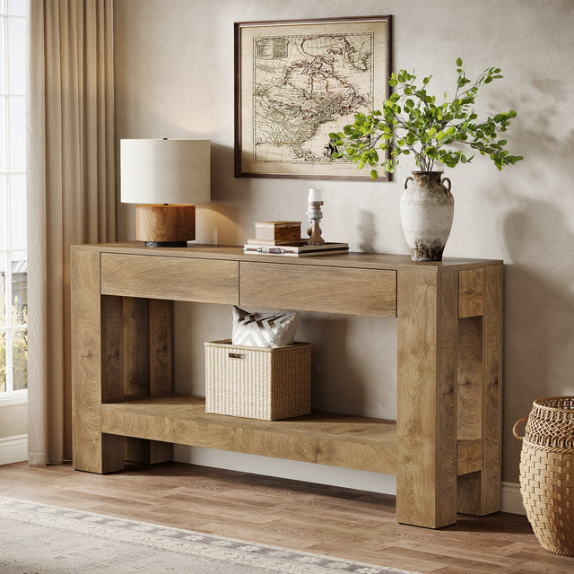 63 inch Farmhouse Console Table styling