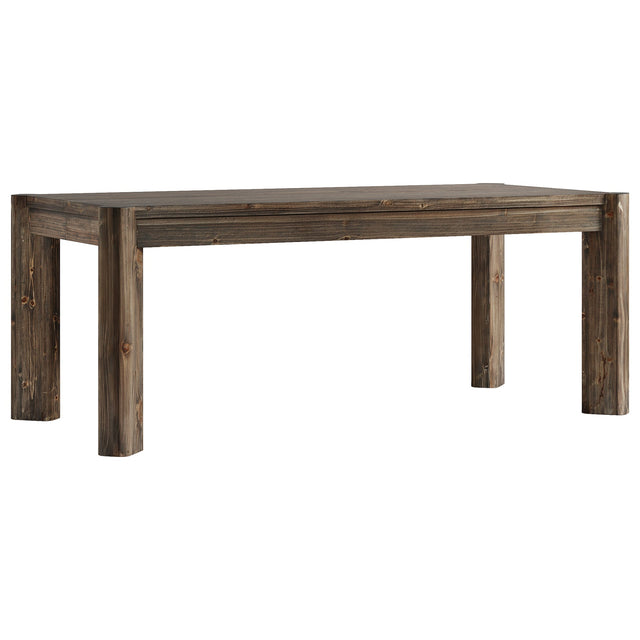 63" Dining Table, Solid Wood Kitchen Table with Heavy Duty Legs for 6 People