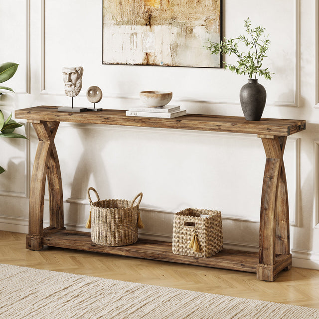 63 inch Solid Wood Console Table dimensions