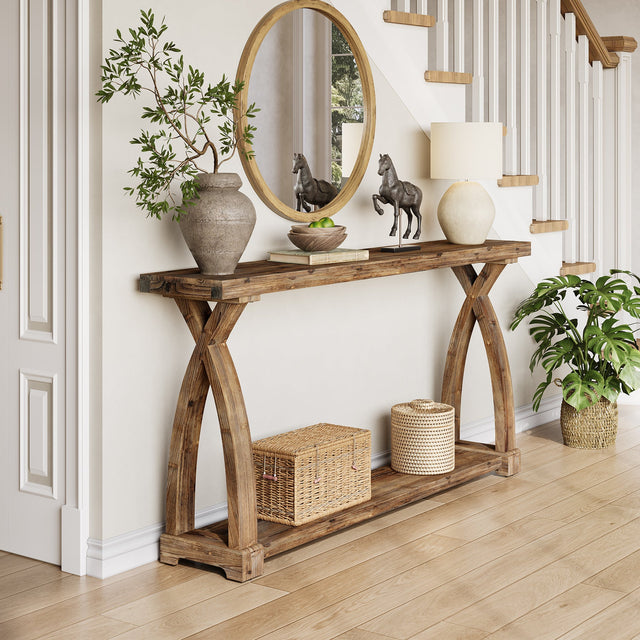 63 inch Solid Wood Console Table styling