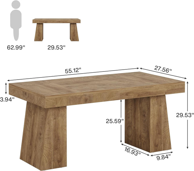 55 inch executive desk top surface close up
