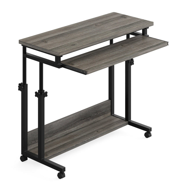 Gray portable rolling desk lifestyle