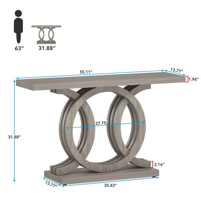 55 inch Geometric Console Table lifestyle