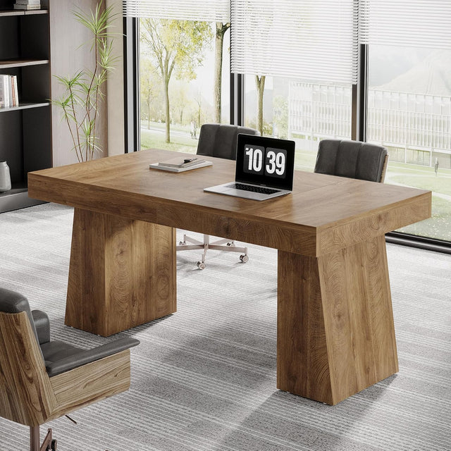 Modern executive desk lifestyle home office setup