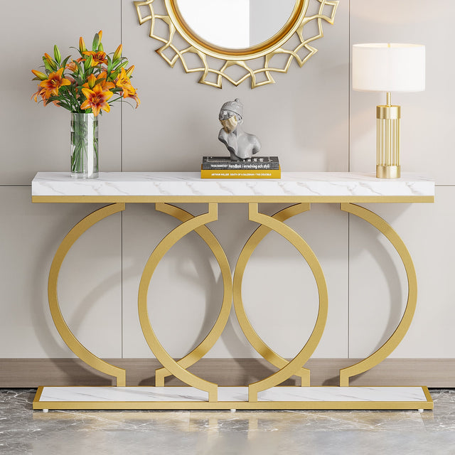55 inch Faux Marble Console Table dimensions