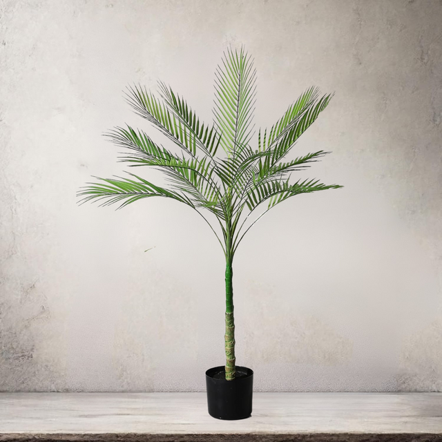 artificial palm tree, fake palm tree indoor, tall faux palm plant, 6ft artificial palm with planter, lifelike palm decor, faux potted palm tree, artificial plants for bedroom, office fake palm, no maintenance palm, tropical home decor, coastal faux greenery, boho palm tree