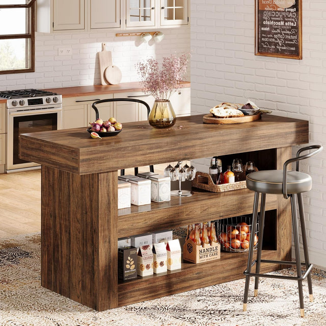 55 inch Farmhouse Kitchen Island dimensions