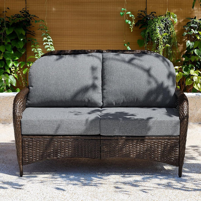 Outdoor Wicker Loveseat
