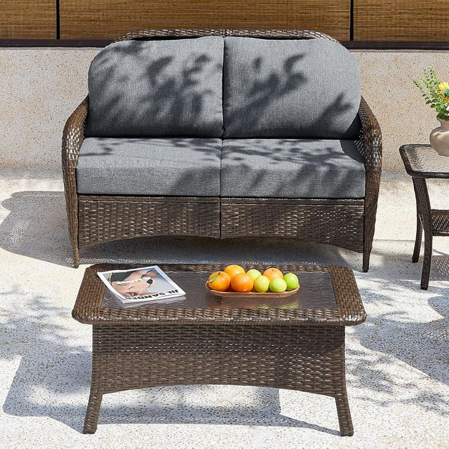 Outdoor Wicker Loveseat