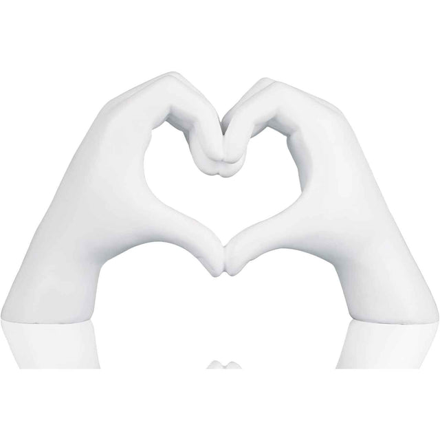 Gold Heart Gesture Statue, Heart Hands Figurine