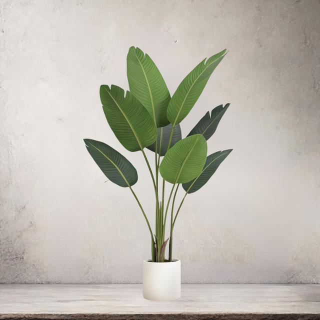 artificial bird of paradise, fake bird of paradise indoor, fake banana tree, tall faux strelitzia plant, 6ft artificial bird of paradise with planter, lifelike tropical decor, faux potted bird of paradise, artificial plants for bedroom, office fake plants, no maintenance strelitzia, tropical home decor, boho faux greenery, exotic indoor plant