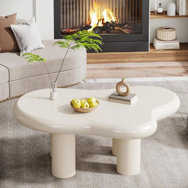 Cloud-Shaped Coffee Table White detail