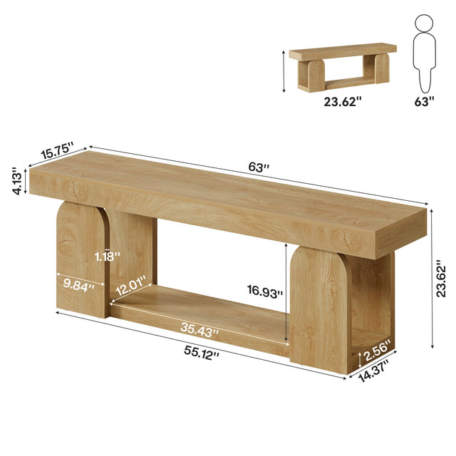 63 inch Farmhouse Console Table lifestyle entryway