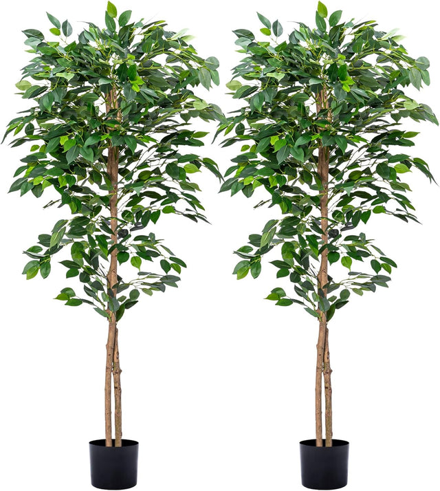 artificial ficus tree, fake ficus tree indoor, tall faux ficus plant, 6ft artificial fig tree with planter, lifelike ficus decor, faux potted tree for home, artificial plants for bedroom, office fake plants, no maintenance ficus, tropical home decor, boho faux greenery