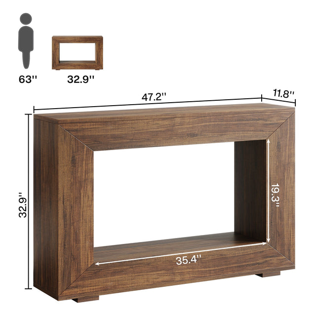 47 inch Farmhouse Console Table dimensions