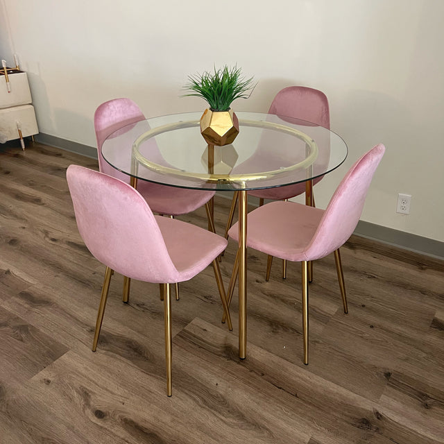 oJackArt Pink Dining Room Set