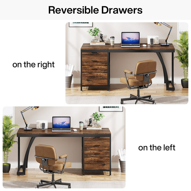 59 inch desk lifestyle home office setup