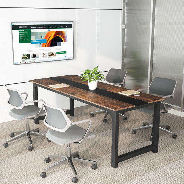 Large computer desk adjustable foot pads