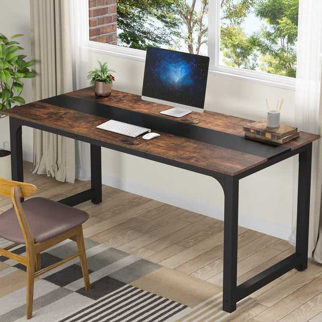 Tribesigns desk Vintage Brown Black color variant