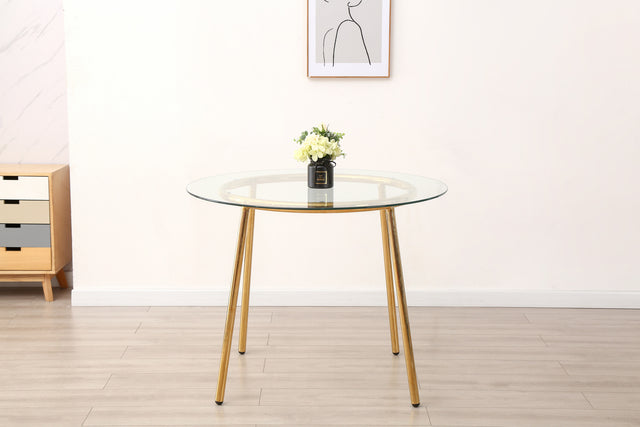 Round Glass Dining Table 40"