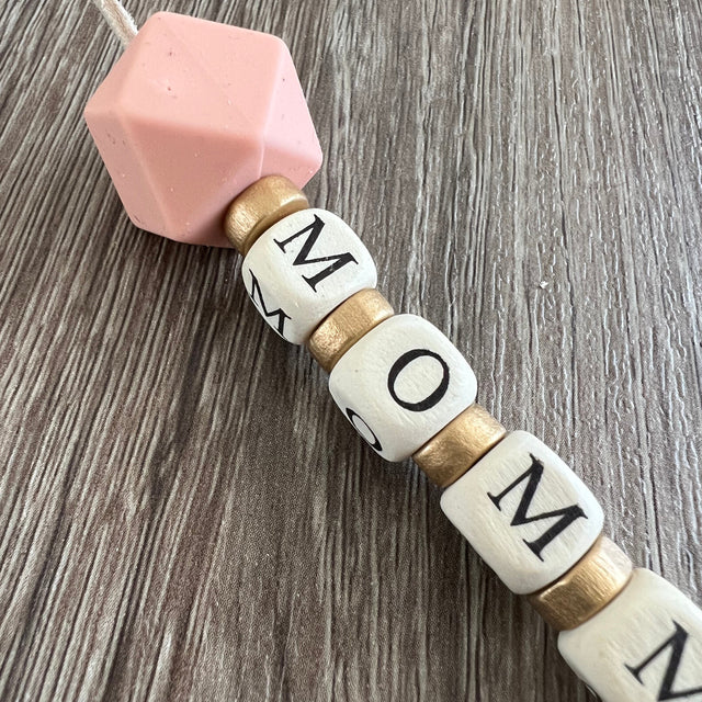 Letter Wood Beads