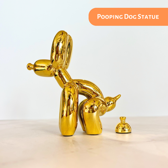 Pooping Dog Sculpture