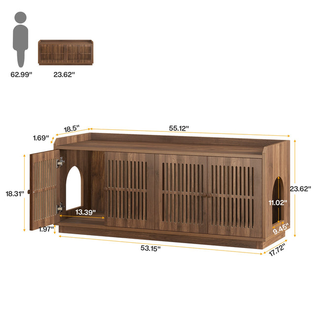 55 inch Cat Litter Box Enclosure lifestyle