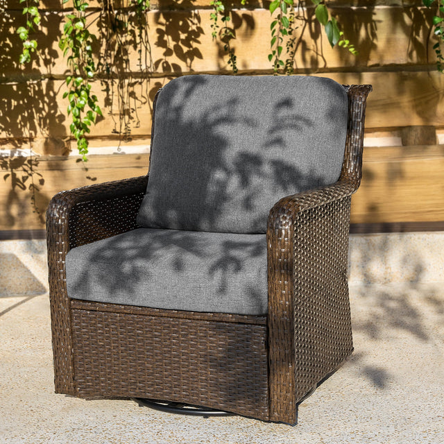 Outdoor Wicker Swivel Chair