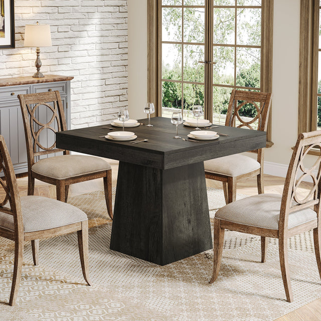 31.5" Square Dining Table, Small Farmhouse Kitchen Dinner Table for 4 People