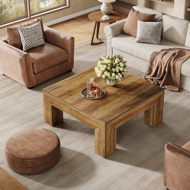 39 inch Farmhouse Square Coffee Table room view